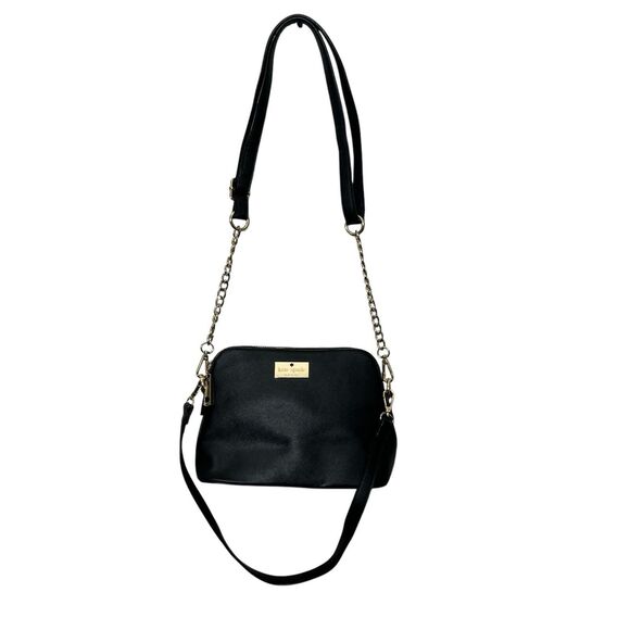 Kate Spade Convertible Crossbody Bag One Size Black Saffiano Leather Shoulder - Picture 1 of 14